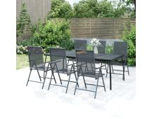 vidaXL Garden Table Anthracite 200x100x72 cm Steel Mesh