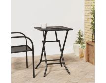 vidaXL Folding Garden Table Anthracite 50x50x72 cm Steel Mesh