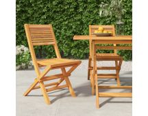 vidaXL Folding Garden Chairs 2 pcs 47x62x90 cm Solid Wood Teak