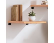 vidaXL Wall Shelf Light Brown 40x60x(2-4) cm Treated Solid Wood Oak