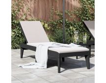 vidaXL Sun Lounger Anthracite 186x60x29 cm PP