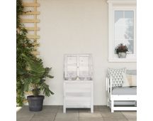 vidaXL Garden Storage Box White 50x49x56.5 cm Solid Wood Fir