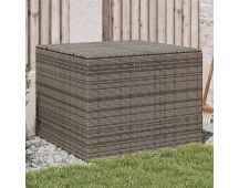 vidaXL Garden Storage Box Grey 291L Poly Rattan