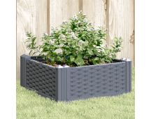 vidaXL Garden Planter with Pegs Grey 42.5x42.5x28.5 cm PP