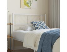 vidaXL Metal Headboard White 112x90 cm