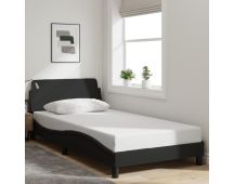 vidaXL Bed Frame with Headboard Black 107x203 cm Fabric