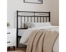 vidaXL Metal Headboard Black 90 cm