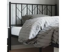 vidaXL Metal Headboard Black 107 cm