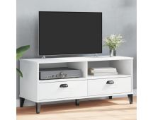 vidaXL TV Cabinet VIKEN White Solid Wood Pine