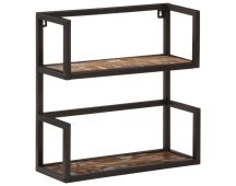 vidaXL Wall Shelf 55x20x55 cm Solid Wood Reclaimed and Iron