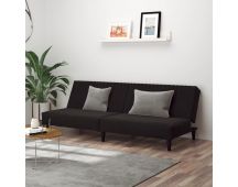 vidaXL 2-Seater Sofa Bed Black Velvet