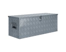 vidaXL Aluminium Box 110.5x38.5x40 cm Silver