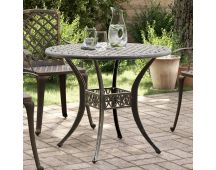 vidaXL Garden Table Bronze Ø90x75 cm Cast Aluminium