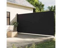 vidaXL Retractable Side Awning Black 220x300 cm