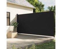 vidaXL Retractable Side Awning Black 200x600 cm