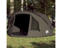 vidaXL Fishing Tent 4-Person Brown Waterproof