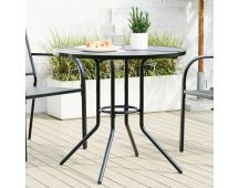 vidaXL Patio Table Round Anthracite Ø80x72.5 cm Powder-coated Steel