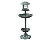 vidaXL Bird Bath/ Feeder with Solar Light