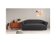 Elan Cambridge Extra-stretch Couch Cover Steel Three Seater Steel