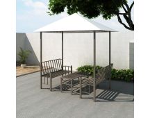 vidaXL Garden Pavilion with Table and Benches 2.5x1.5x2.4 m