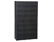 vidaXL Garden Storage Cabinet with 4 Shelves Black