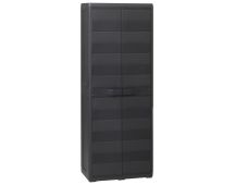 vidaXL Garden Storage Cabinet with 3 Shelves Black