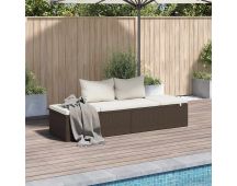 vidaXL Garden Bed Brown 195x60 cm Poly Rattan