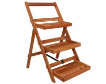 vidaXL 3-Tier Plant Stand 50x63x80 cm Solid Acacia Wood