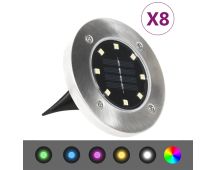 vidaXL Solar Ground Lights 8 pcs LED Lights RGB Colour