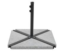 vidaXL Umbrella Weight Plate Granite 15 kg Triangular Grey