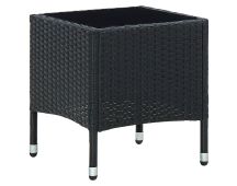 vidaXL Garden Table Black 40x40x45 cm Poly Rattan