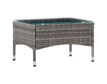 vidaXL Coffee Table Grey 60x40x36 cm Poly Rattan