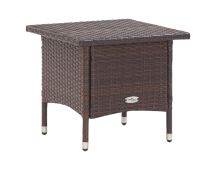 vidaXL Tea Table Brown 50x50x47 cm Poly Rattan