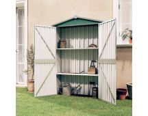 vidaXL Garden Shed Green 116x45x175 cm Galvanised Steel