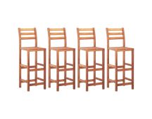 vidaXL Bar Chairs 4 pcs Solid Acacia Wood