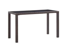 vidaXL Garden Table Brown 123x60x74 cm Poly Rattan