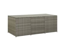 vidaXL Garden Storage Box Poly Rattan 180x90x70 cm Grey