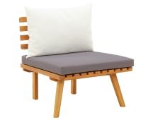 vidaXL Garden Chair with Cushions Solid Acacia Wood