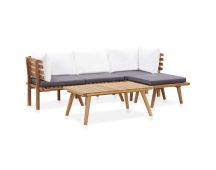 vidaXL 5 Piece Garden Lounge Set Solid Acacia Wood