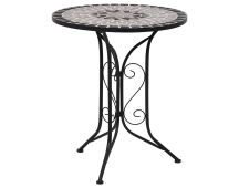 vidaXL Mosaic Bistro Table Grey 61cm Ceramic