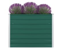 vidaXL Raised Garden Bed 100x100x77 cm Galvanised Steel Green