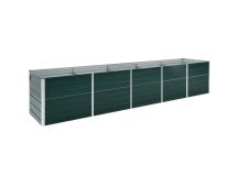 vidaXL Garden Raised Bed Galvanised Steel 400x80x45 cm Green