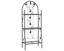 vidaXL 3-Layer Plant Rack Black 52x28x128 cm Iron