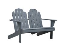 vidaXL Double Adirondack Chair Wood Grey