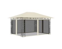 vidaXL Gazebo with Mosquito Net 4x3x2.73 m Cream 180 g/m�