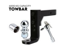 Adjustable Drop Towbar Tow Bar Ball Mount Tongue 2" Hitch Trailer 4000KG