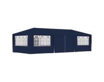 vidaXL Professional Party Tent with Side Walls 4x9 m Blue 90 g/m�