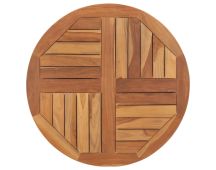 vidaXL Table Top Solid Teak Wood Round 2.5 cm 70 cm