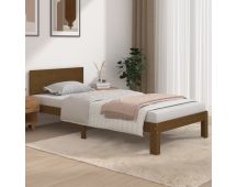 vidaXL Bed Frame Honey Brown Solid Wood 92x187 cm Single Bed Size