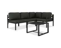 vidaXL 5 Piece Garden Lounge Set with Cushions Aluminium Anthracite